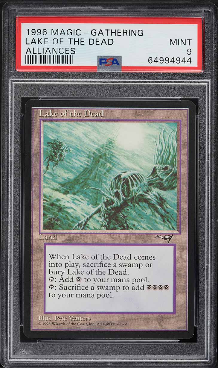 1996 Magic The Gathering MTG Alliances Lake Of The Dead PSA 9 MINT