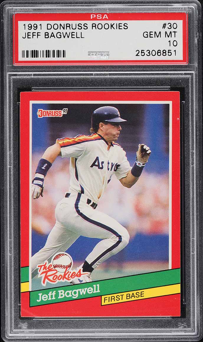 1991 Donruss The Rookies Jeff Bagwell ROOKIE #30 PSA 10 GEM MINT