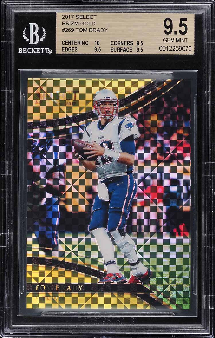 2017 Select Field Level Gold Prizm Tom Brady /10 #269 BGS 9.5 GEM MINT