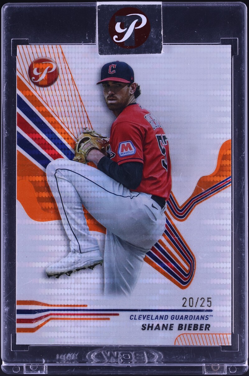 2024 Topps Pristine Orange Refractor Shane Bieber /25 #94