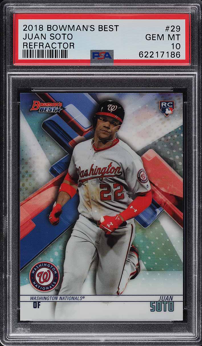2018 Bowman's Best Refractor Juan Soto ROOKIE #29 PSA 10 GEM MINT