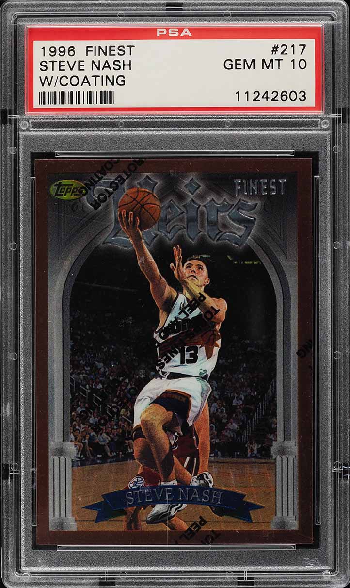 1996 Finest w/ Coating Steve Nash ROOKIE #217 PSA 10 GEM MINT