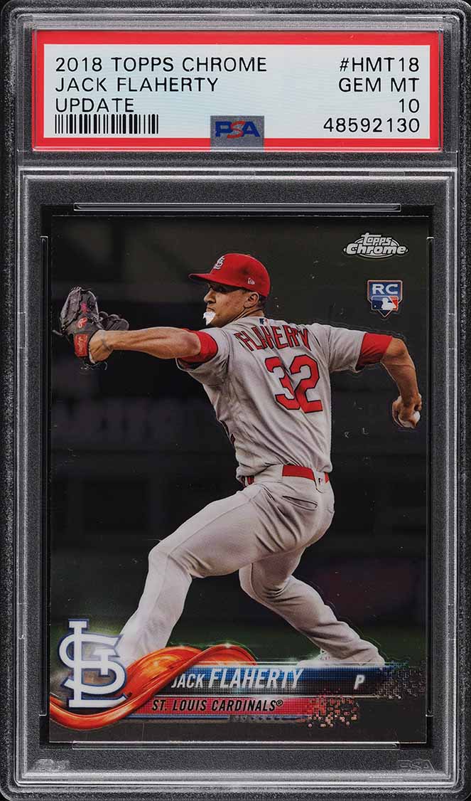 2018 Topps Chrome Update Jack Flaherty ROOKIE #HMT18 PSA 10 GEM MINT