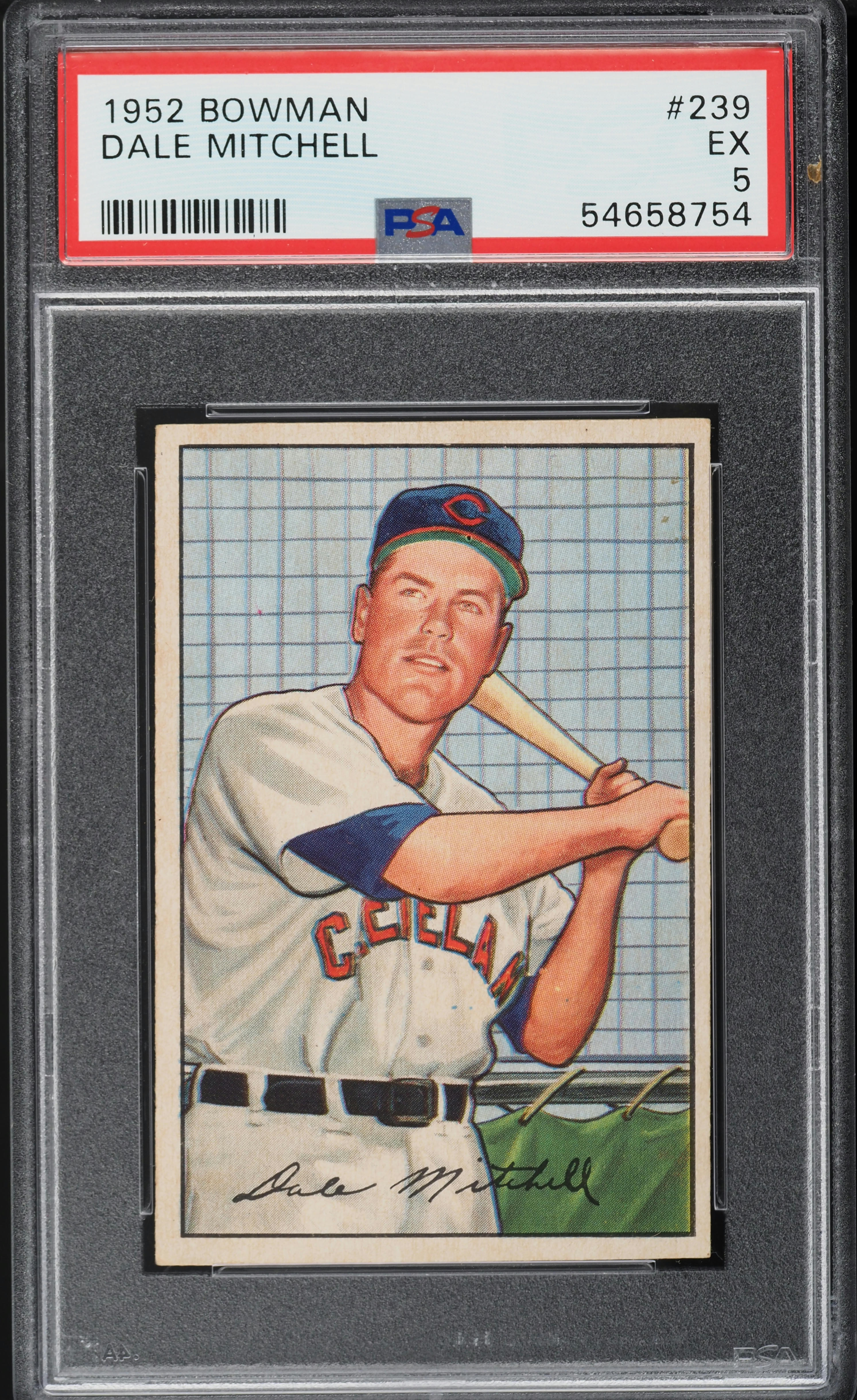 1952 Bowman Dale Mitchell #239 PSA 5 EX