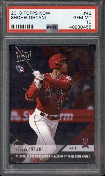 2018 Topps Now #42 Shohei Ohtani RC PSA 10