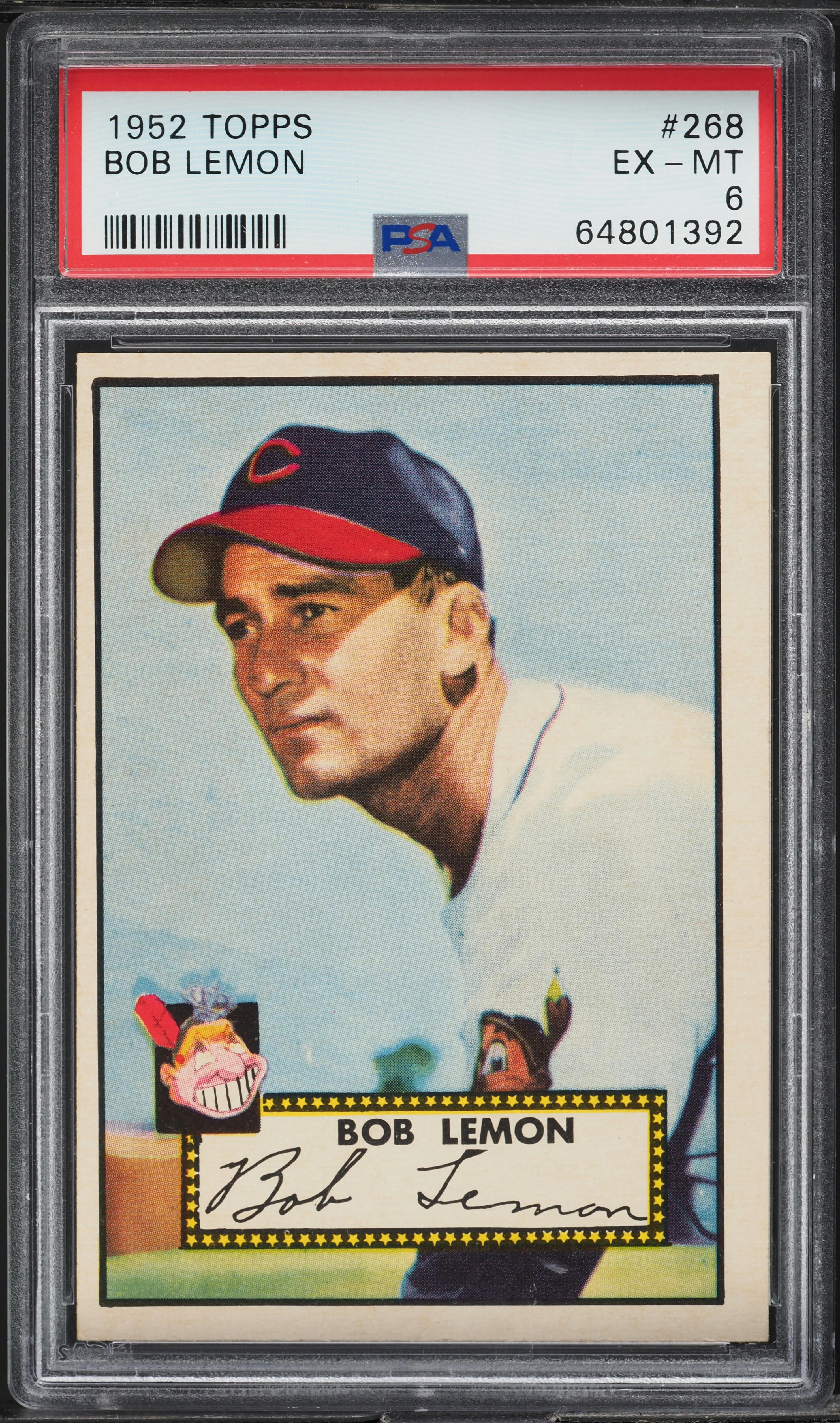 1952 Topps Bob Lemon #268 PSA 6 EXMT