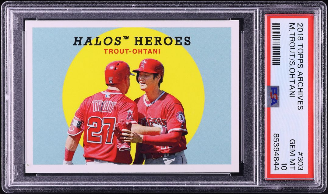 2018 Topps Archives Mike Trout & Shohei Ohtani PROSPECT #303 PSA 10 GEM MINT