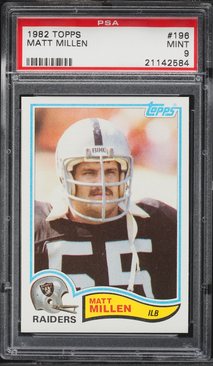 1982 Topps Football Matt Millen #196 PSA 9 MINT