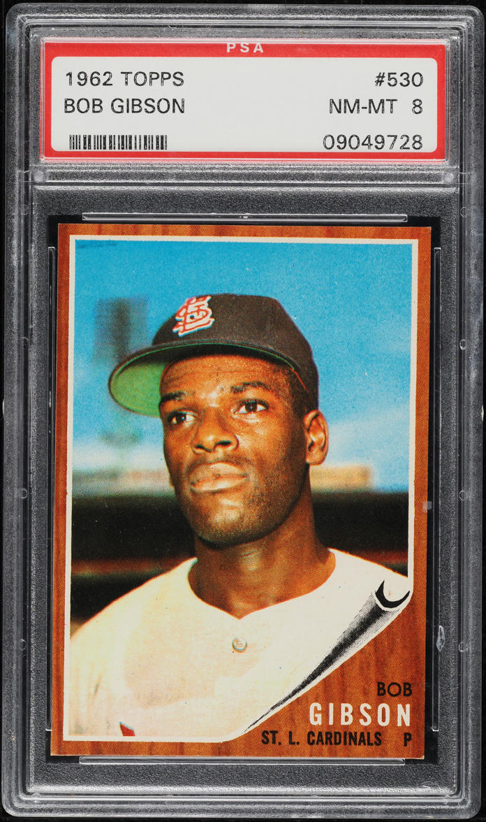 1962 Topps Bob Gibson SHORT PRINT #530 PSA 8 NM-MT