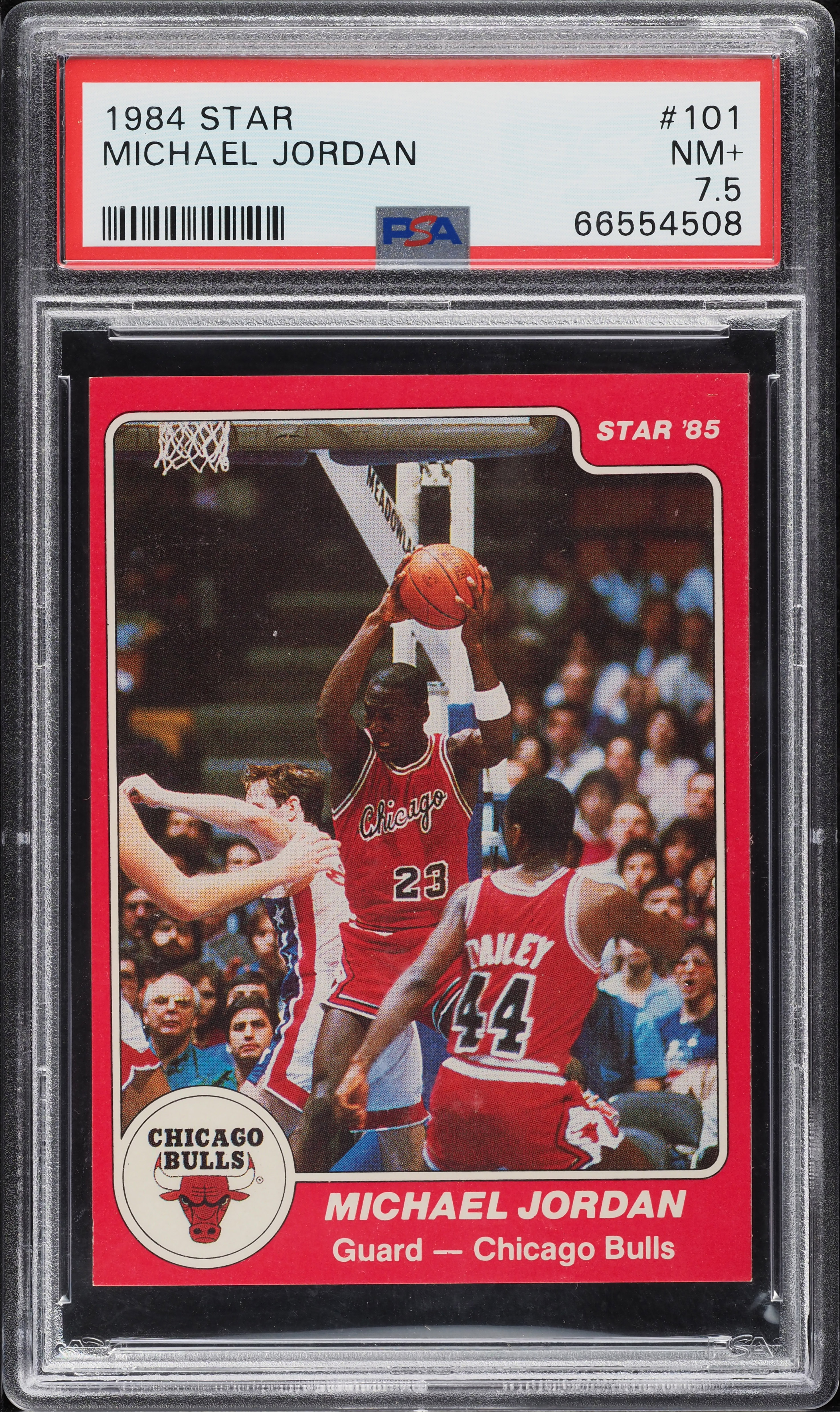 1984-85 Star Basketball Michael Jordan ROOKIE #101 PSA 7.5 NRMT+