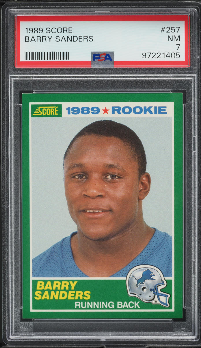 1989 Score Football Barry Sanders ROOKIE #257 PSA 7 NRMT