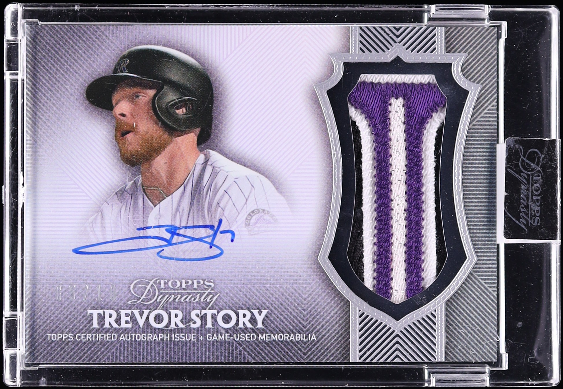 2017 Topps Dynasty Trevor Story PATCH AUTO /10 #AP-TS2