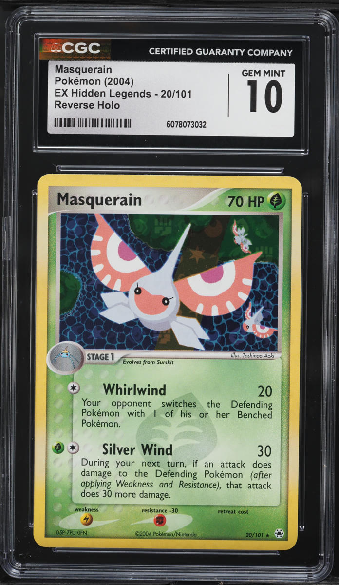 2004 Pokemon EX Hidden Legends Reverse Holo Masquerain #20 CGC 10 GEM MINT