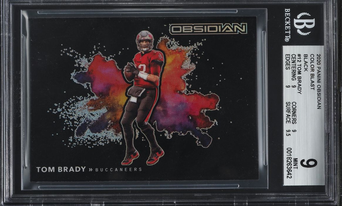 2020 Panini Obsidian Color Blast Black Tom Brady #CBB12 BGS 9 MINT