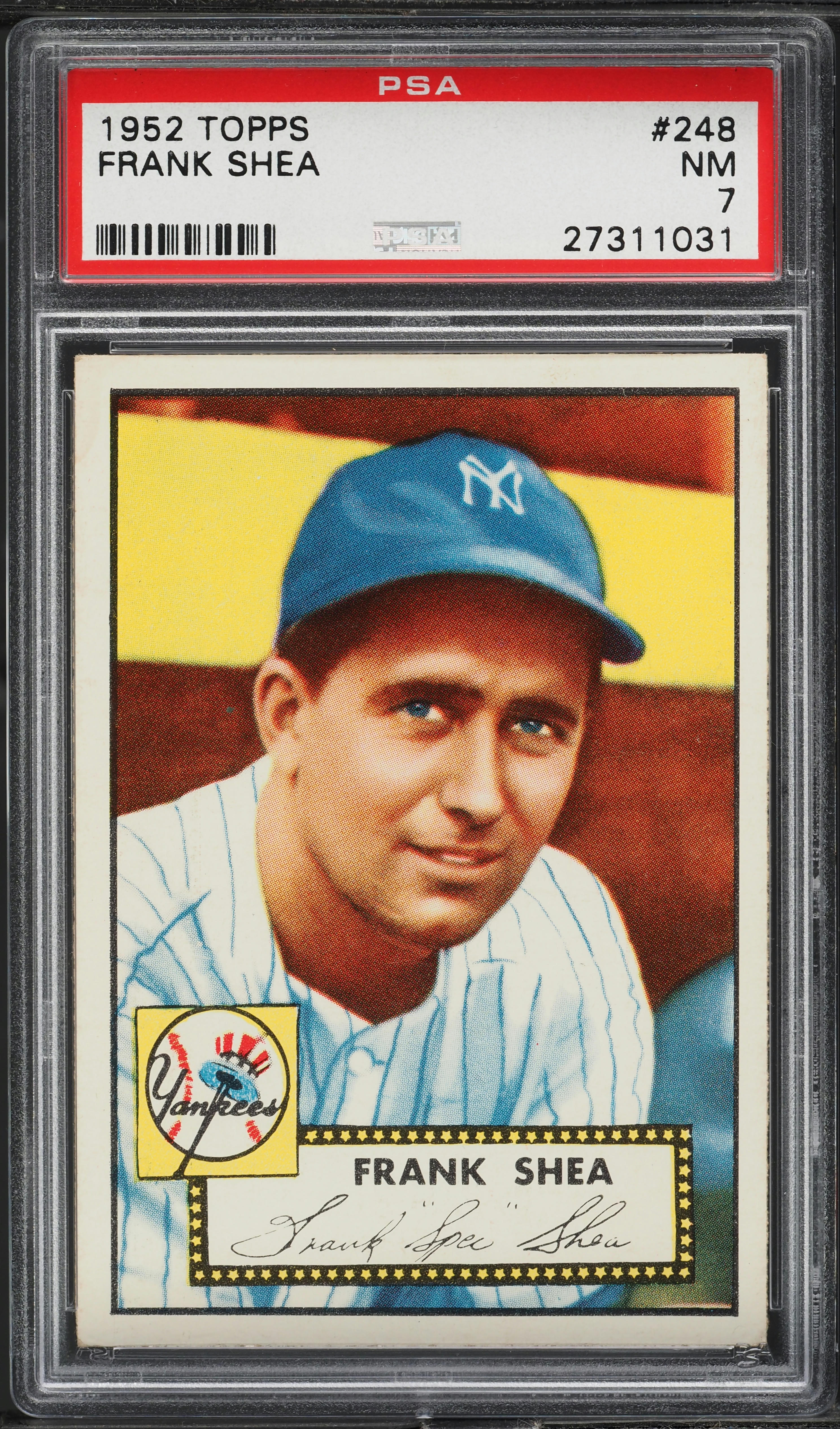 1952 Topps Frank Shea #248 PSA 7 NRMT