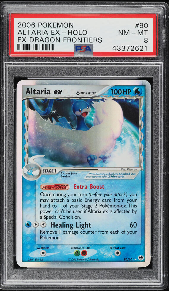 2006 Pokemon EX Dragon Frontiers Holo Altaria ex #90 PSA 8 NM-MT
