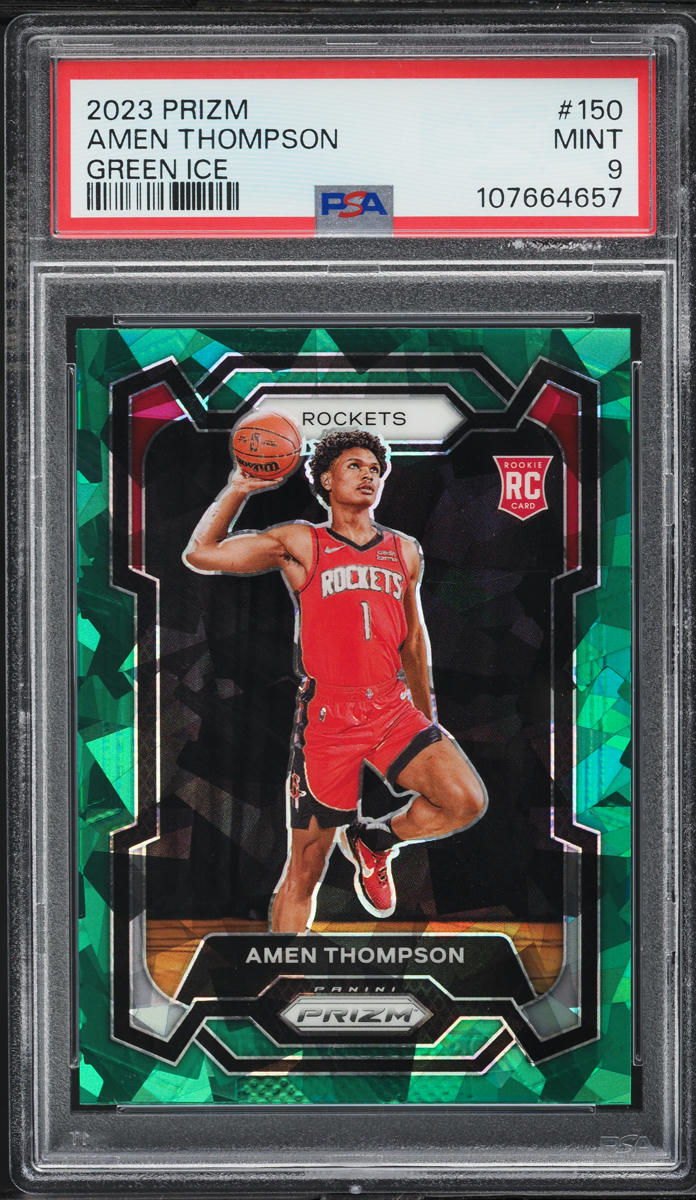 2023 Panini Prizm Green Ice Amen Thompson ROOKIE #150 PSA 9 MINT