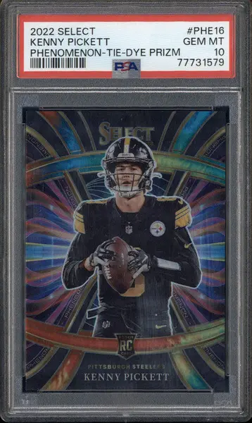 2022 Select Phenomenon Tie Dye Prizm Kenny Pickett RC /25 PSA 10