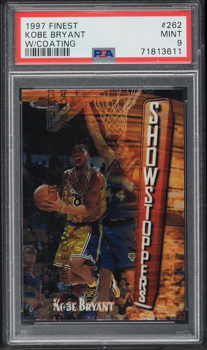 1997 Finest Basketball w/ Coating Kobe Bryant #262 PSA 9 MINT