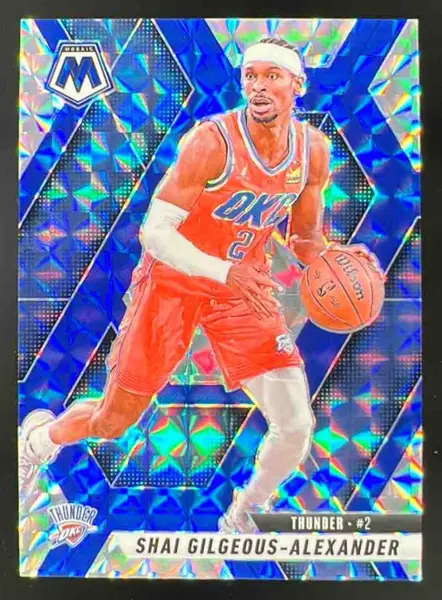 2024-25 Panini Mosaic Choice Blue Mosaic #38 Shai Gilgeous-Alexander /45