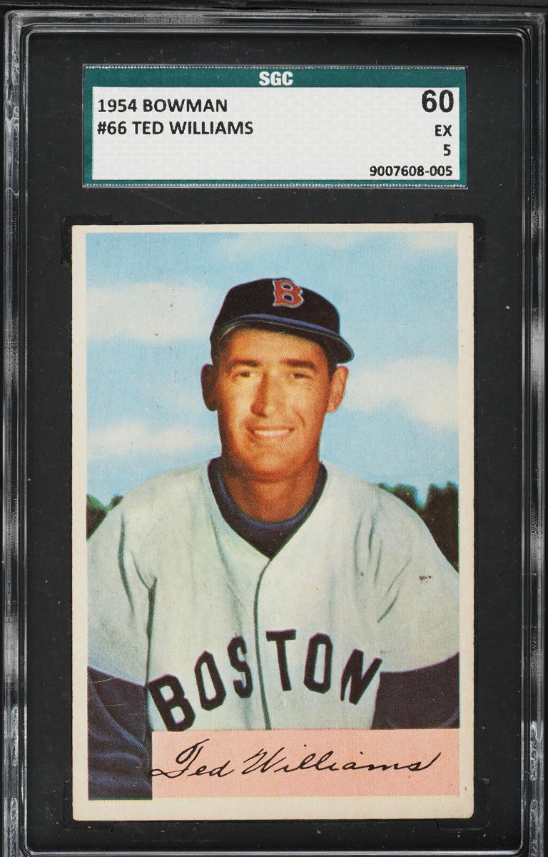 1954 Bowman Ted Williams #66 SGC 5 EX