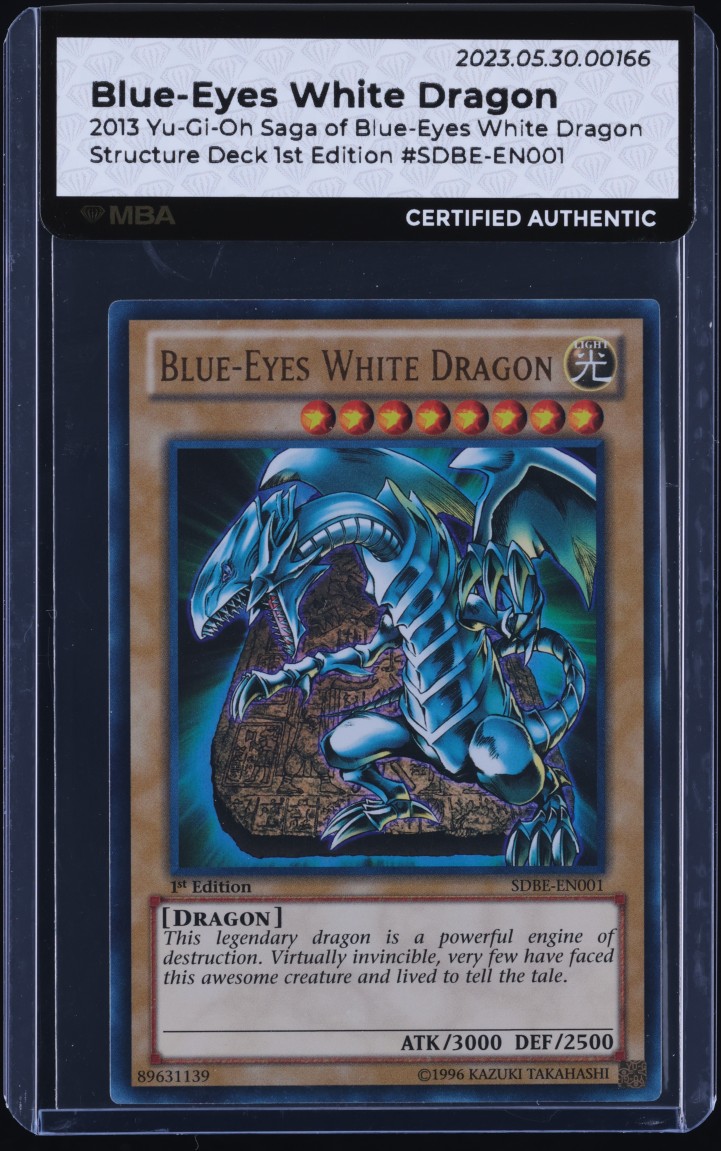 2013 YuGiOh! SDBE 1st Edition BlueEyes White Dragon SDBEEN001 MBA