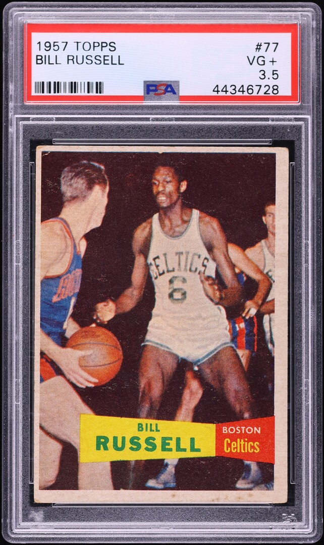1957 Topps Basketball Bill Russell SP ROOKIE #77 PSA 3.5 VG+