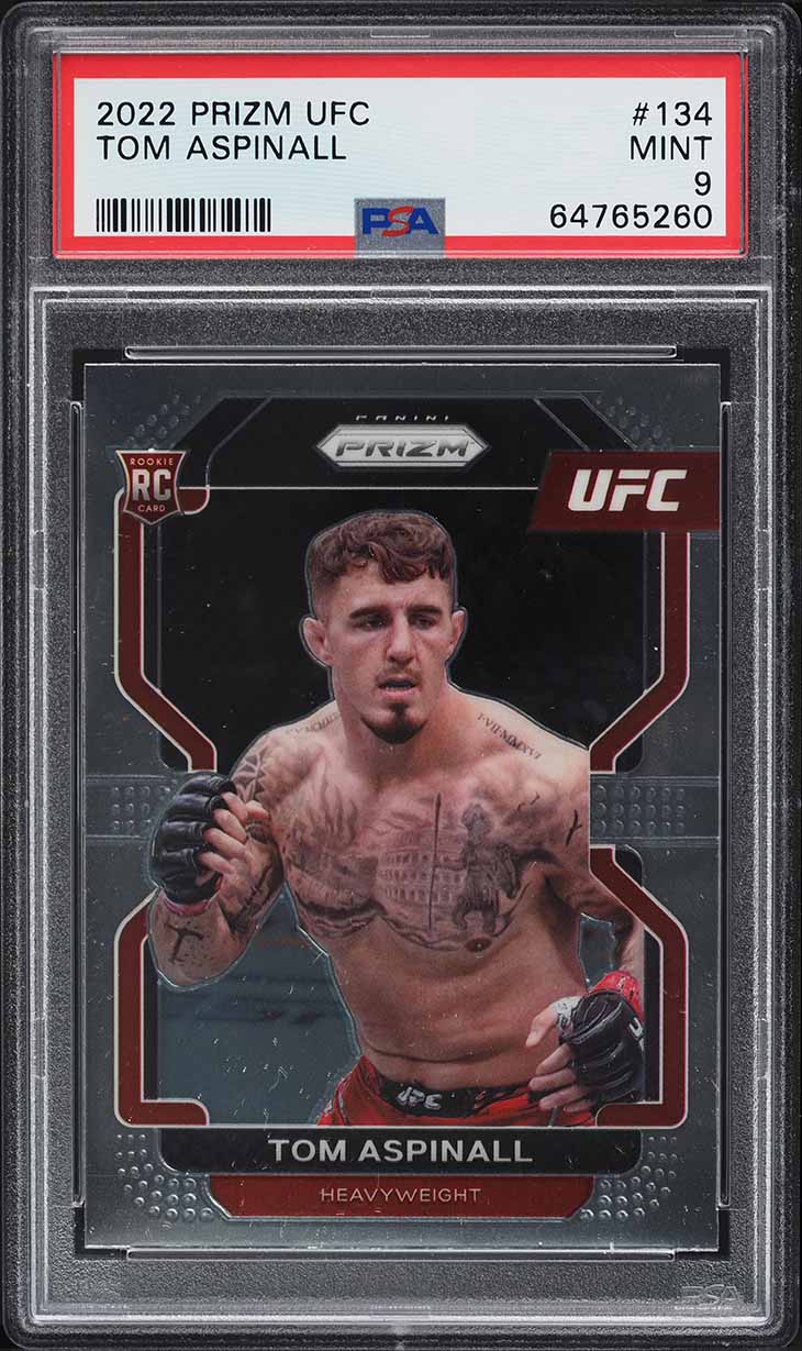 2022 Panini Prizm UFC Tom Aspinall ROOKIE #134 PSA 9 MINT