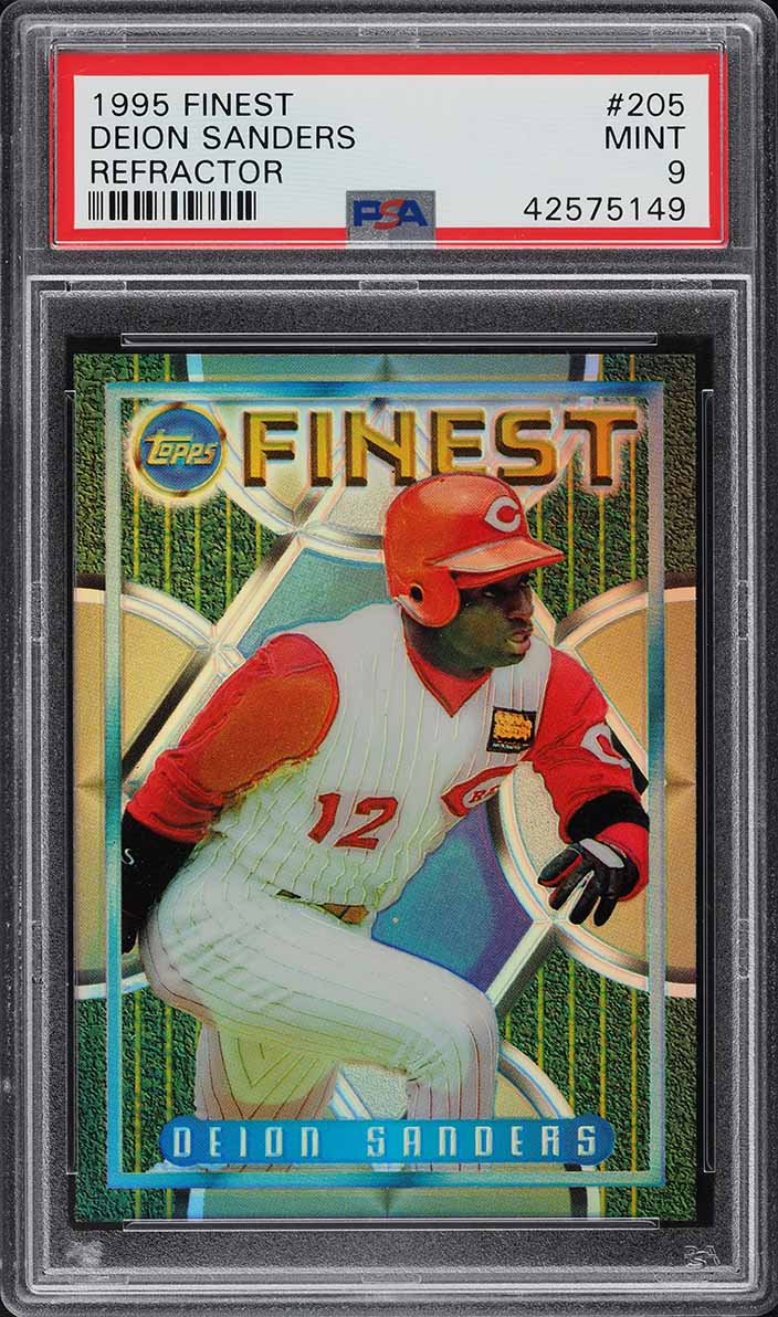 1995 Finest Refractor Deion Sanders #205 PSA 9 MINT