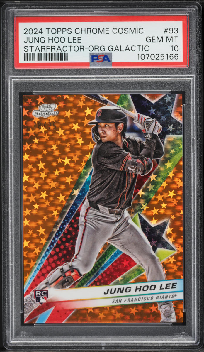2024 Topps Chrome Cosmic Starfractor Org Galactic Jung Hoo Lee ROOKIE /25 PSA 10