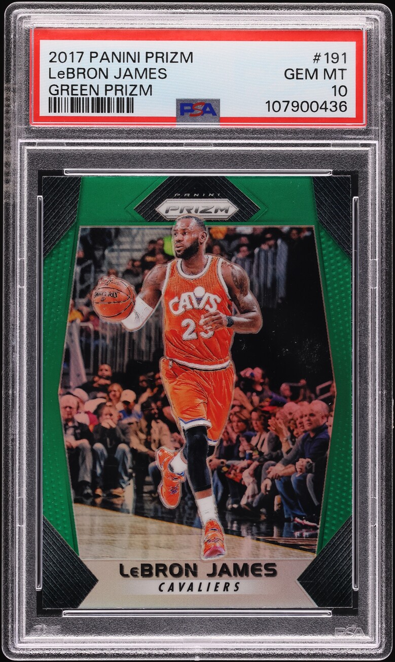 2017 Panini Prizm Green LeBron James #191 PSA 10 GEM MINT