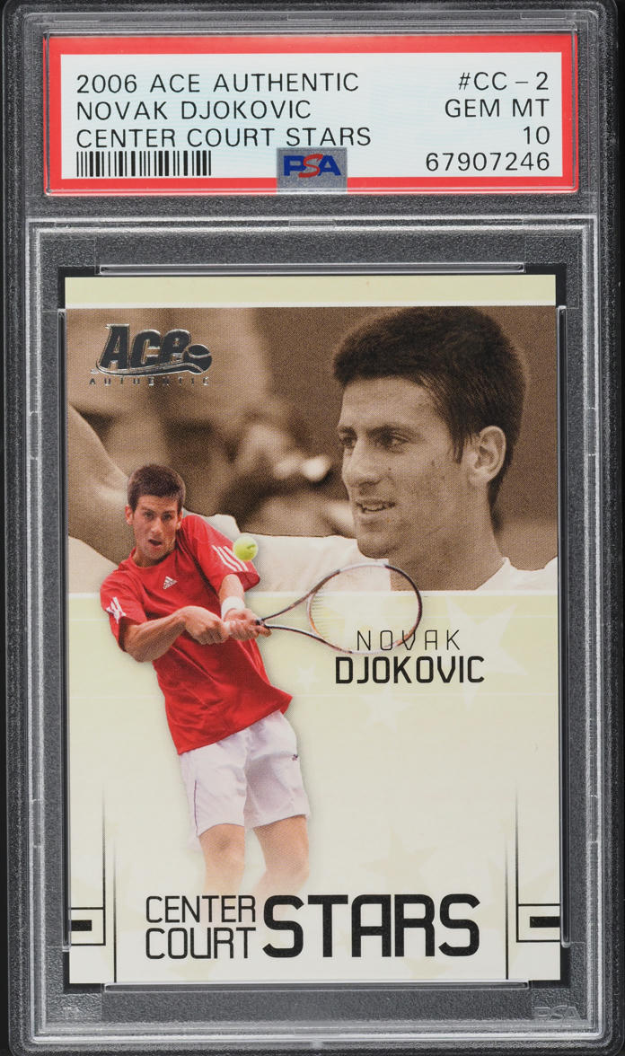 2006 Ace Authentic Center Court Stars Novak Djokovic ROOKIE /599 #CC-2 PSA 10