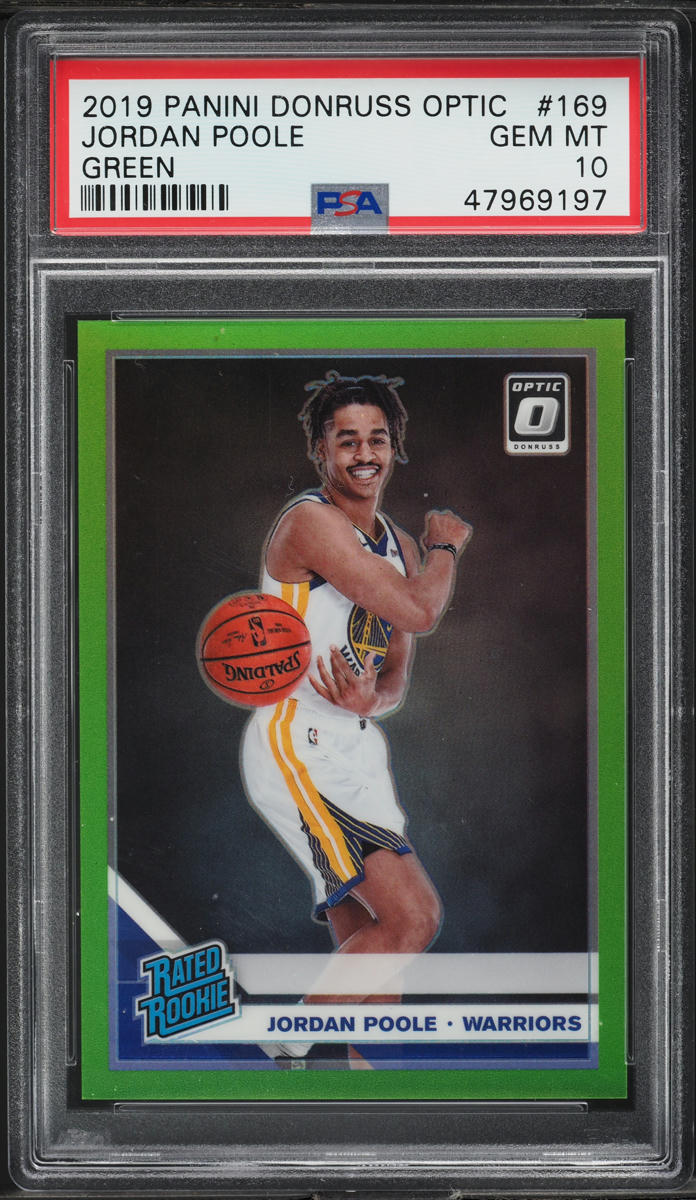 2019 Donruss Optic Lime Green Jordan Poole ROOKIE /149 #169 PSA 10 GEM MINT