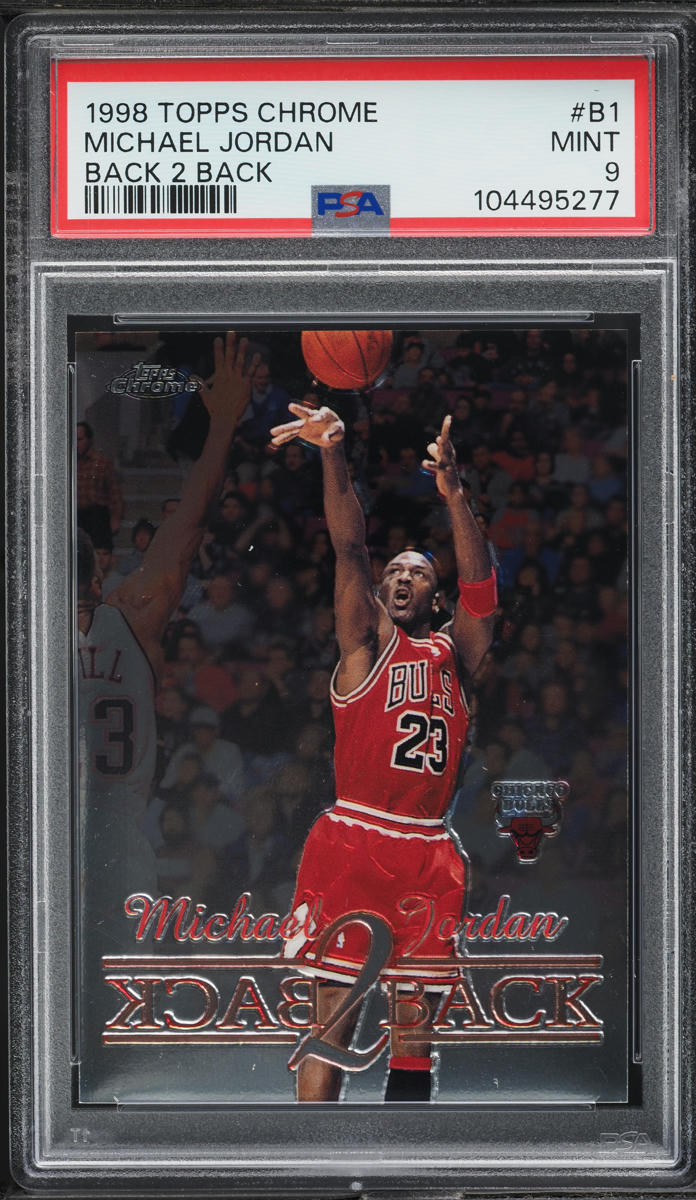 1998 Topps Chrome Back 2 Back Michael Jordan #B1 PSA 9 MINT