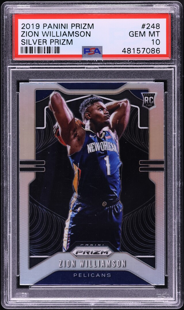 2019 Prizm Zion Williamson Silver #248 PSA 10 | Card Ladder