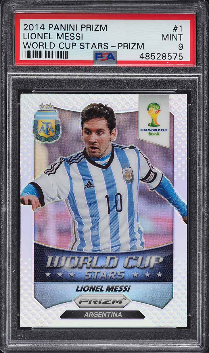 2014 Panini Prizm World Cup Stars Silver Prizms Lionel Messi #1 PSA 9 MINT