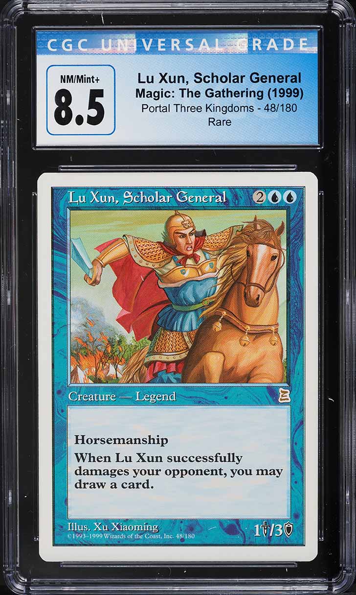 1999 Magic The Gathering Portal Three Kingdoms Lu Xun, Scholar General CGC 8.5
