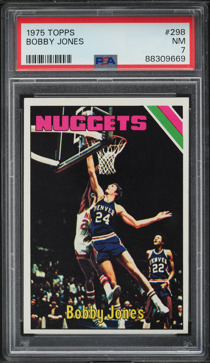 1975 Topps Basketball Bobby Jones ROOKIE #298 PSA 7 NRMT