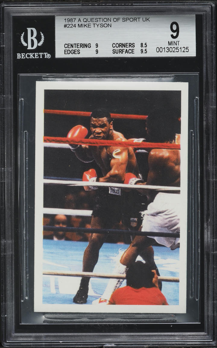 1987 A Question of Sport UK Mike Tyson ROOKIE #224 BGS 9 MINT