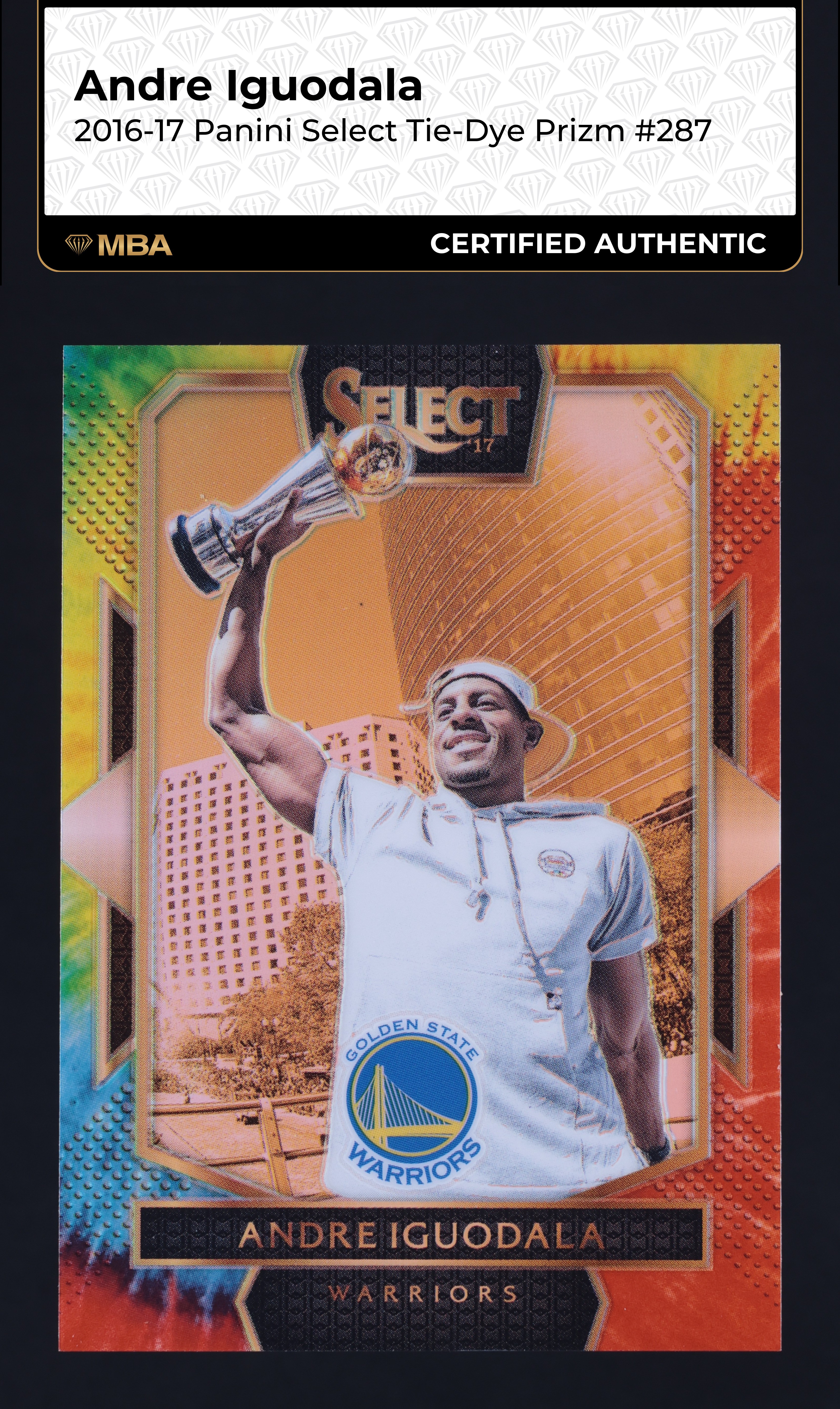 2016 Select Tie-Dye Prizm Andre Iguodala /25 #287 MBA AUTH