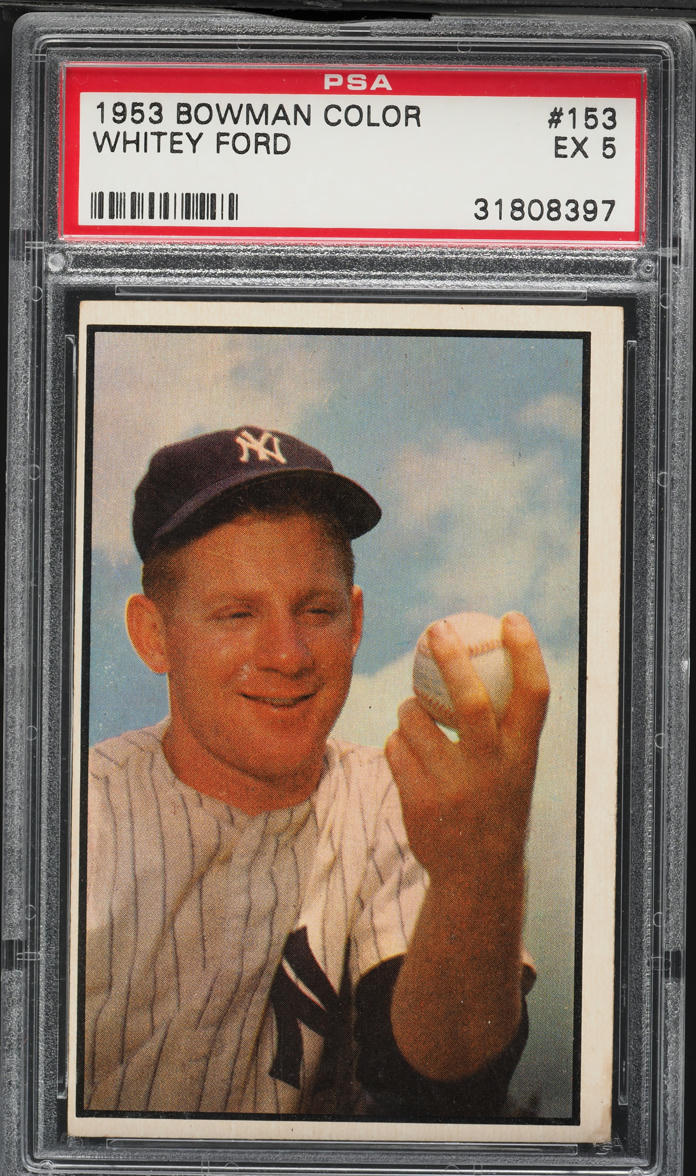 1953 Bowman Color Whitey Ford #153 PSA 5 EX