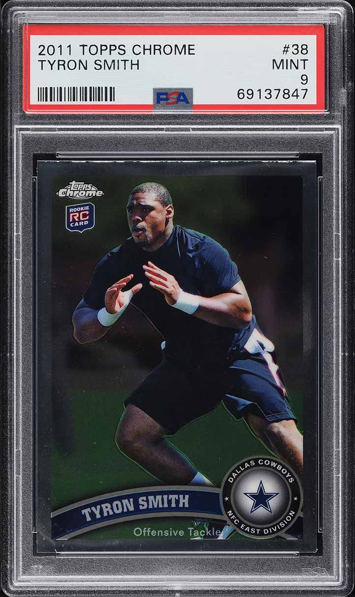 2011 Topps Chrome Tyron Smith ROOKIE #38 PSA 9 MINT