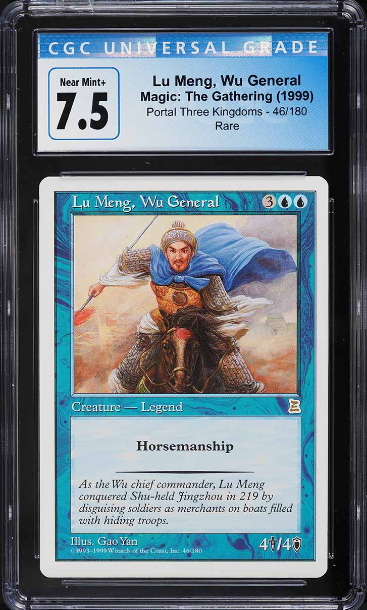 1999 Magic The Gathering Portal Three Kingdoms Lu Meng, Wu General #46 CGC 7.5