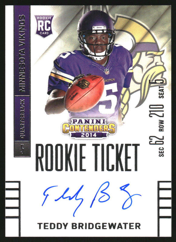 2014 Panini Contenders #239 Teddy Bridgewater RC Auto
