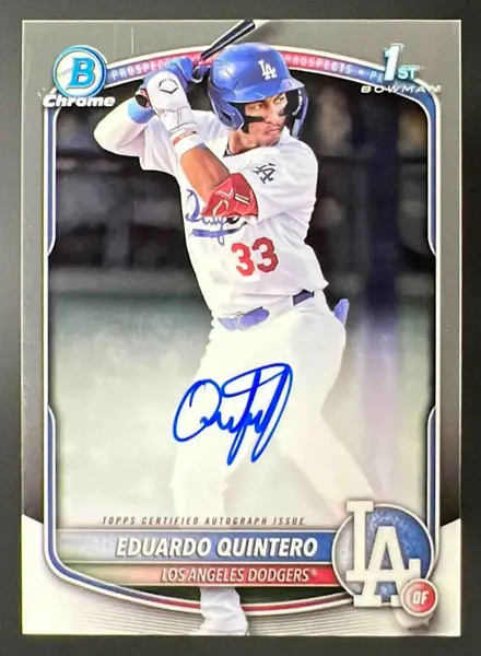 2025 Bowman Chrome Autographs #CPA-EQ Eduardo Quintero RC Auto