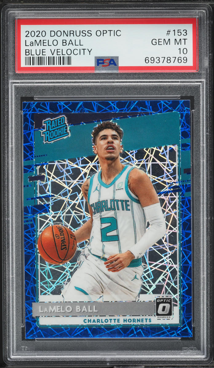 2020 Donruss Optic Blue Velocity LaMelo Ball ROOKIE #153 PSA 10 GEM MINT