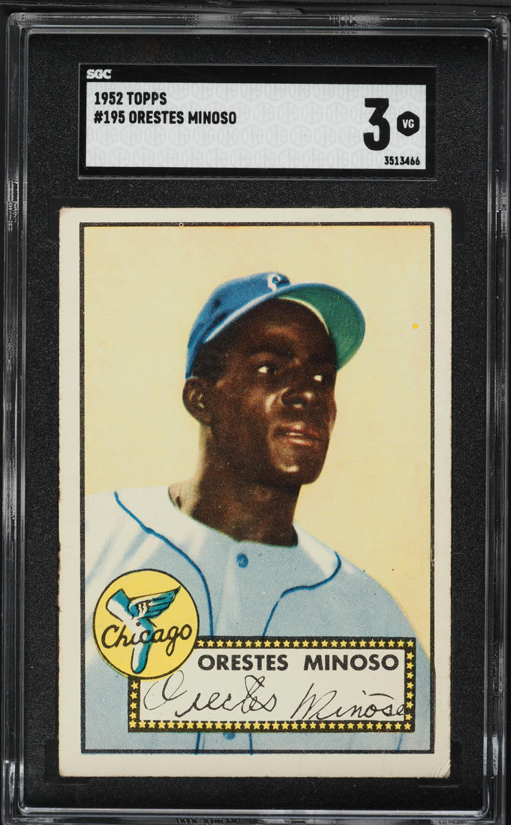 1952 Topps Minnie Minoso ROOKIE #195 SGC 3 VG