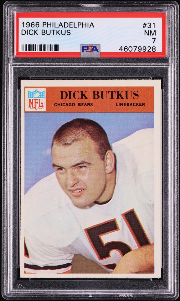 1966 Philadelphia Dick Butkus ROOKIE #31 PSA 7 NRMT