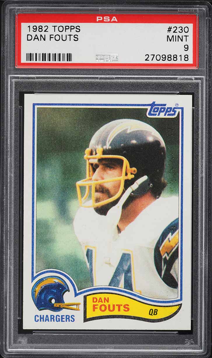 1982 Topps Football Dan Fouts #230 PSA 9 MINT