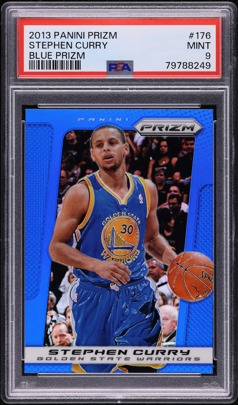 2013 Panini Prizm Blue Stephen Curry #176 PSA 9 MINT